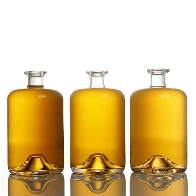 Custom Round Whisky Brandy Gin Rum Vodka Tequila Glass Bottle