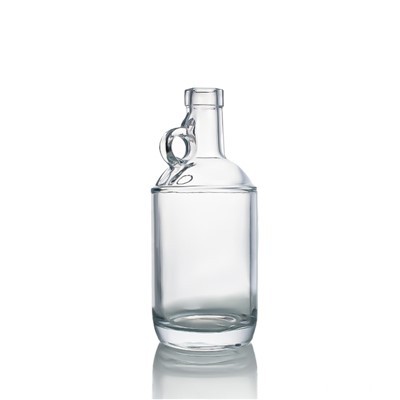 Round Shape Transparent Spirit Alcohol Liquor Bottle