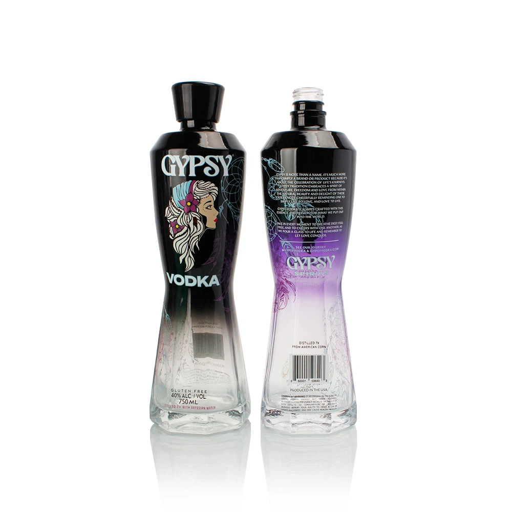 750ml Customize Stylish Curved Spirit Bottle 750ml Customize Stylish Curved Spirit Bottle