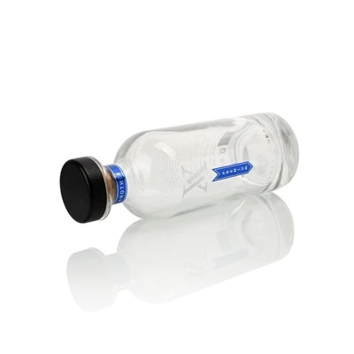 Chic Blue Stripe Crystal Vodka Bottle Chic Blue Stripe Crystal Vodka Bottle