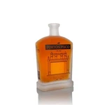 Frosted Clear Bottle With Architectural Design